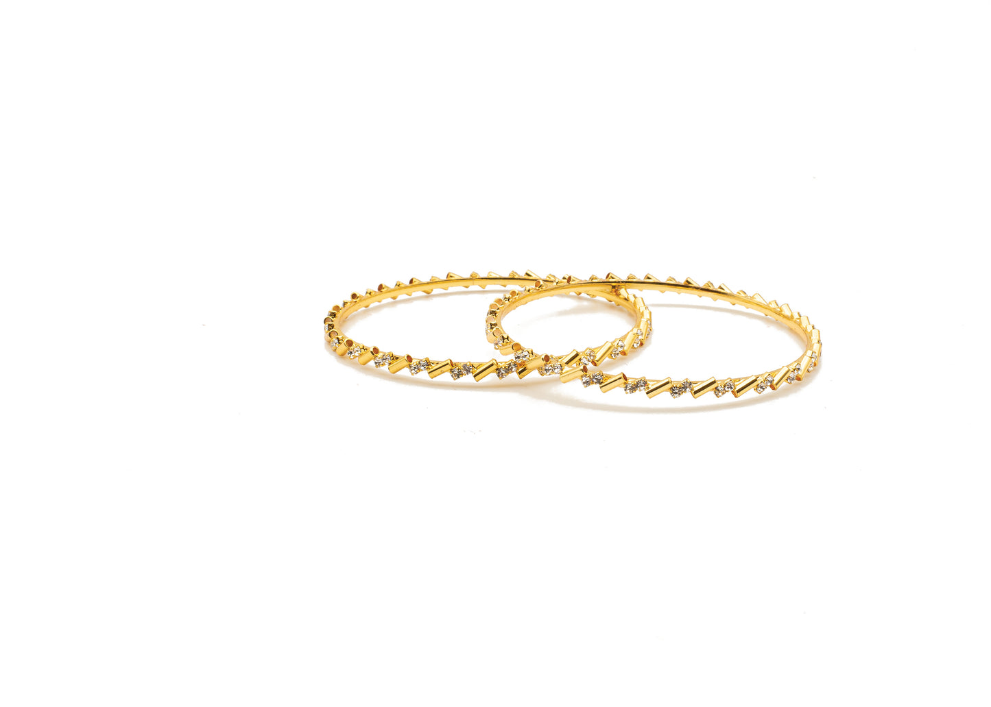 AD Studded 1Gm Gold Bangle