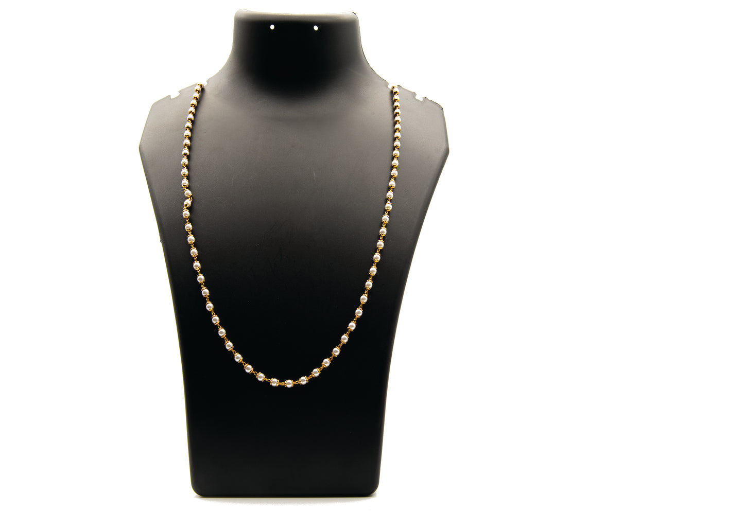 White Pearl with 1Gm Gold Covering Chain