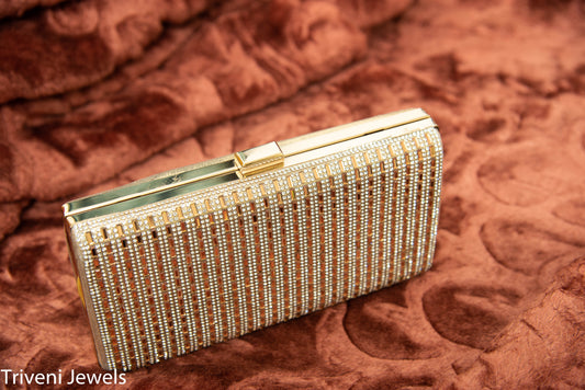 Shimmery Box Clutch