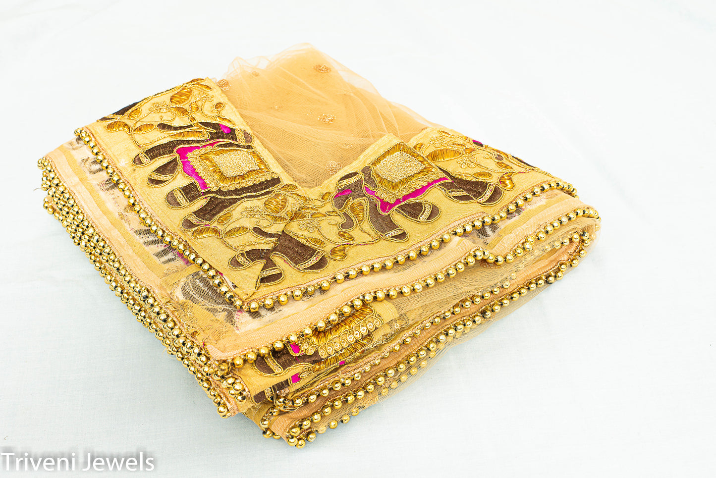 Golden Haathi Dupatta