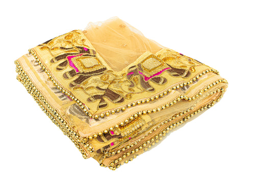 Golden Haathi Dupatta