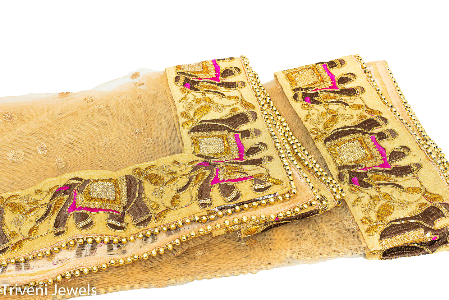 Golden Haathi Dupatta