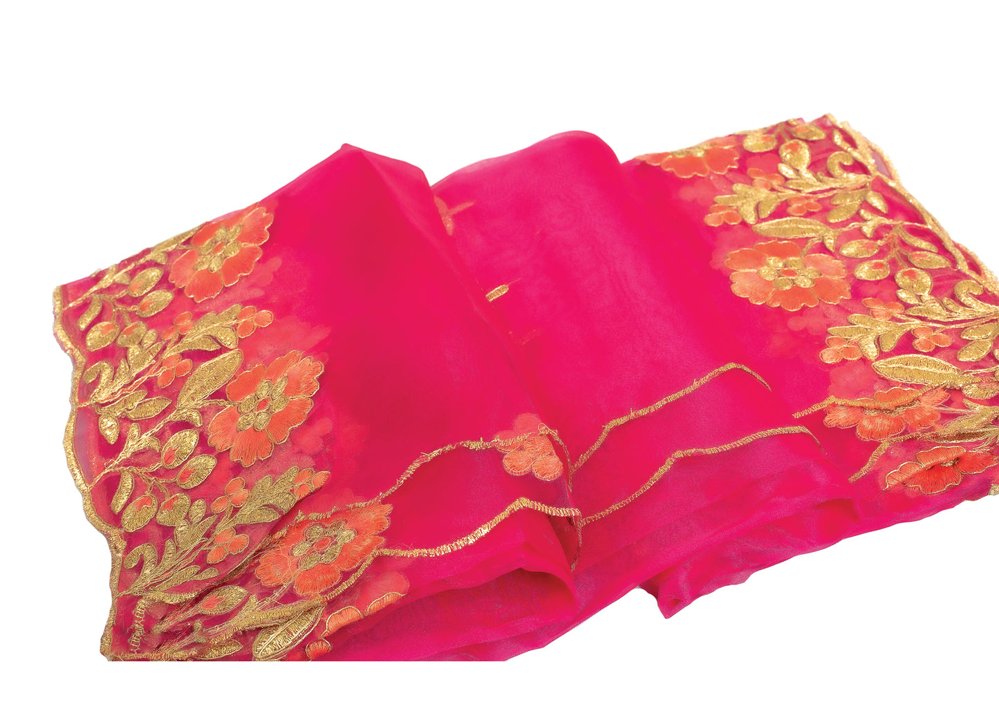 Reddish Floral Dupatta