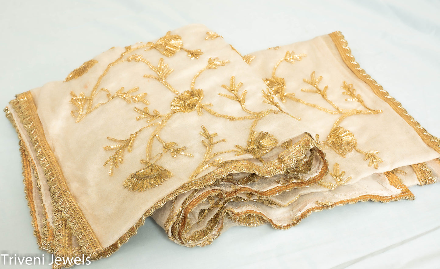 Nazmine Gold Line Dupatta