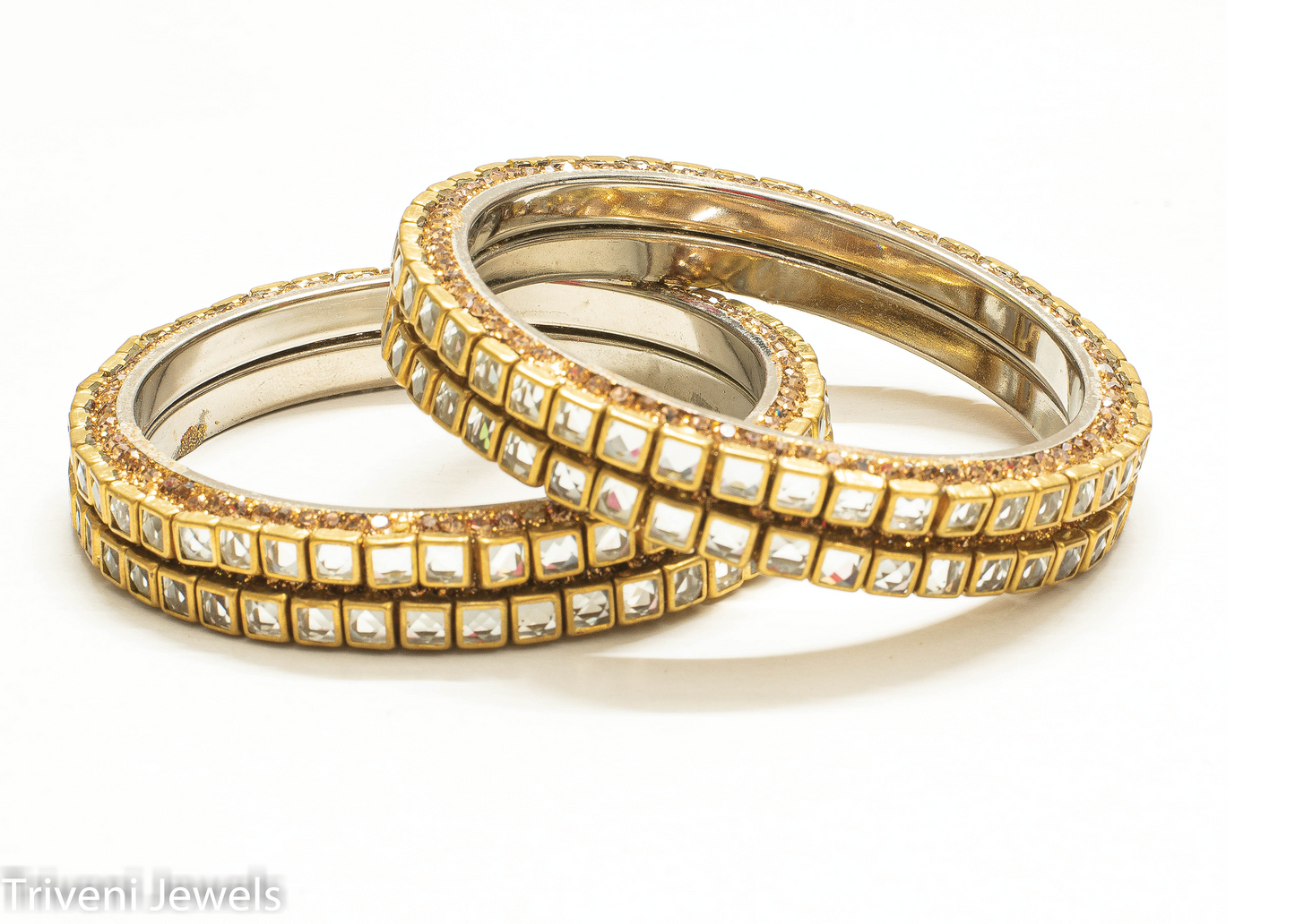 Kundan Bangles Set