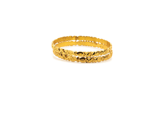 Four Petal 1 Gm Beautiful Gold Bangles