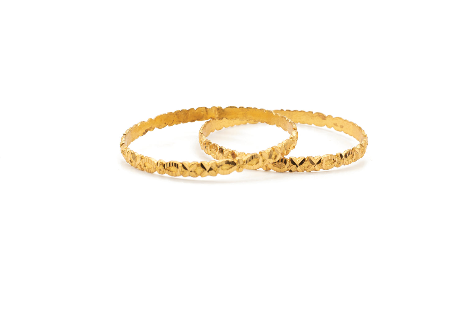 Four Petal 1 Gm Beautiful Gold Bangles