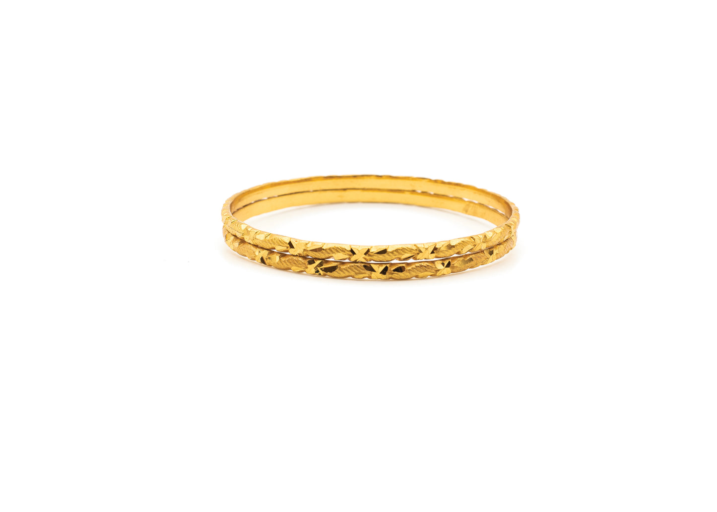 Lovely Curve 1 Gm Gold Bangles