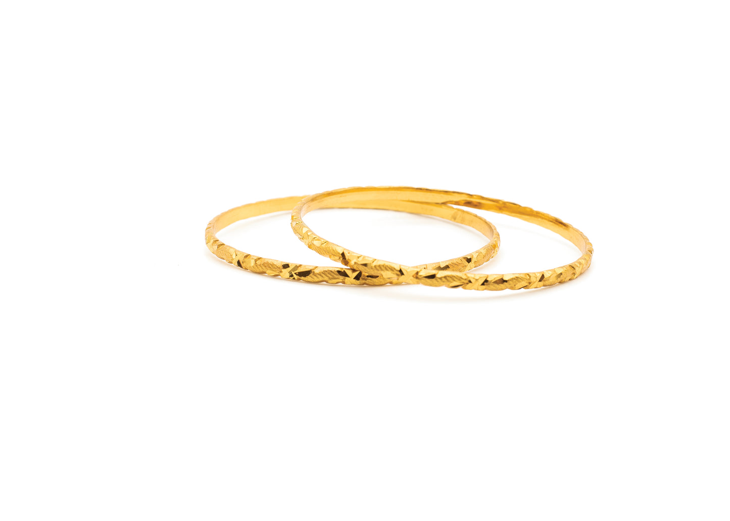 Lovely Curve 1 Gm Gold Bangles