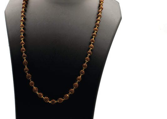 Rudraksh Studded 1Gm Gold Chain