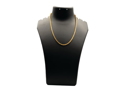 Thick Rolled and Carved Designed 1Gm Gold Chain