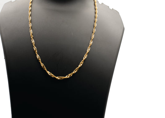 Wave Locked Designed 1Gm Gold Chain