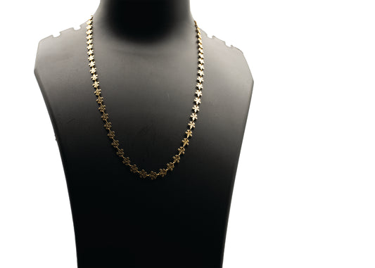 Star Shaped and Elegantly Designed 1Gm Gold Chain - 20 Inch.