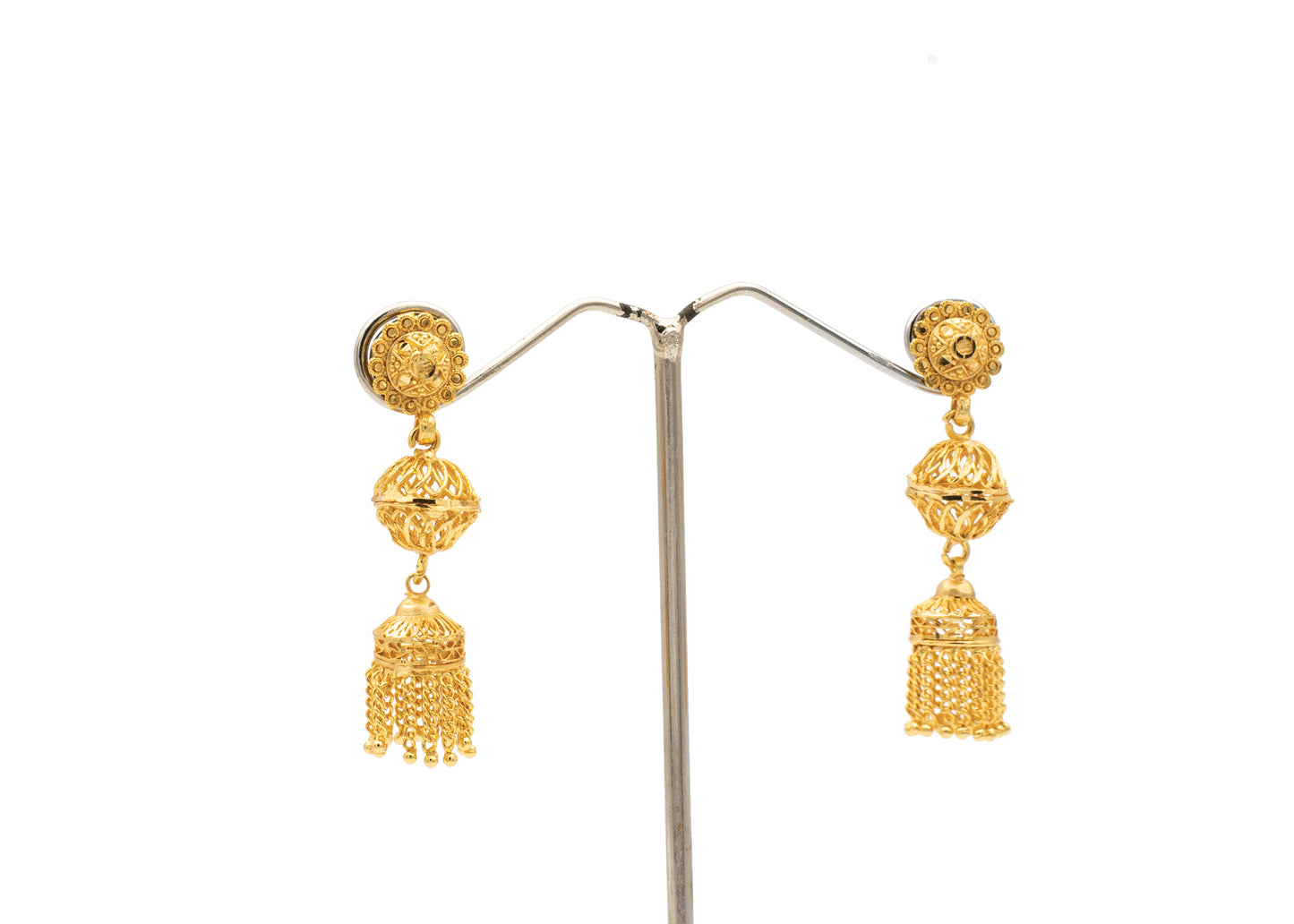 Sun Designed Long 1Gm Gold Jhumki