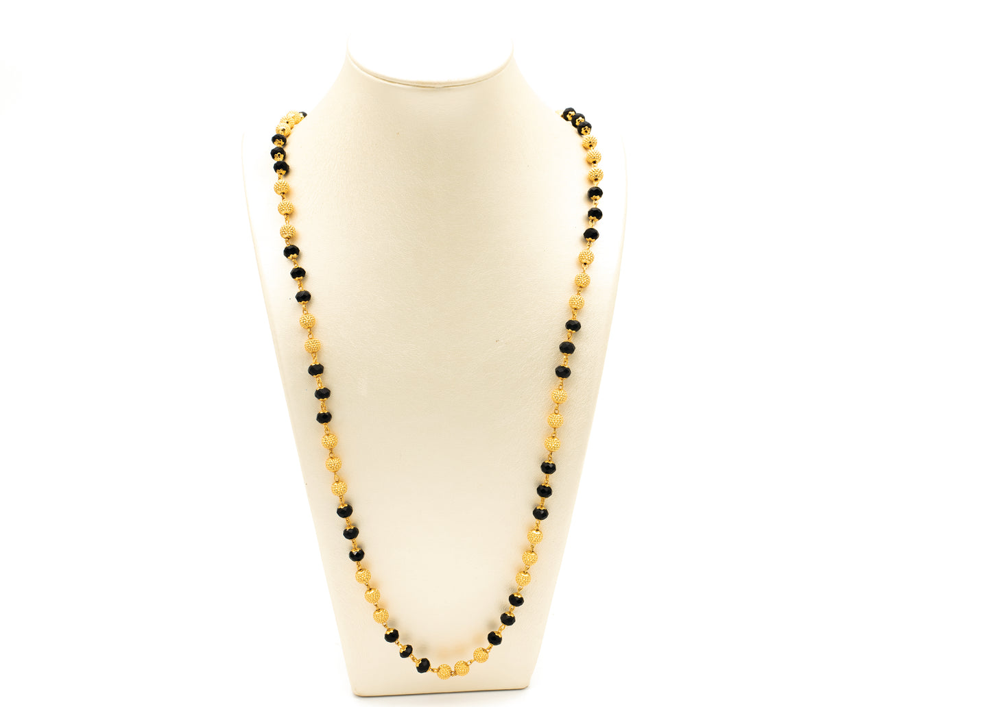 Triple Black Beads Designed 1Gm Gold Chain