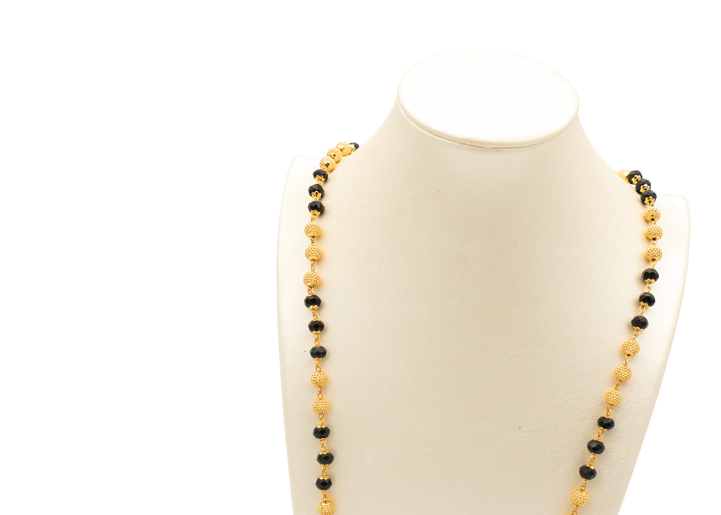 Triple Black Beads Designed 1Gm Gold Chain
