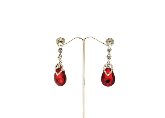 Big Stone Studded Droplet Ear Rings