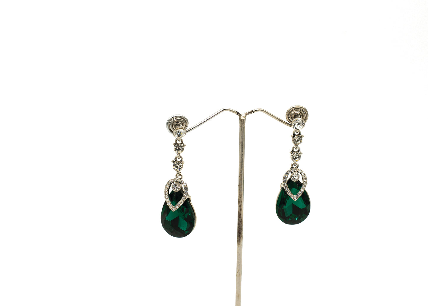 Big Stone Studded Droplet Ear Rings