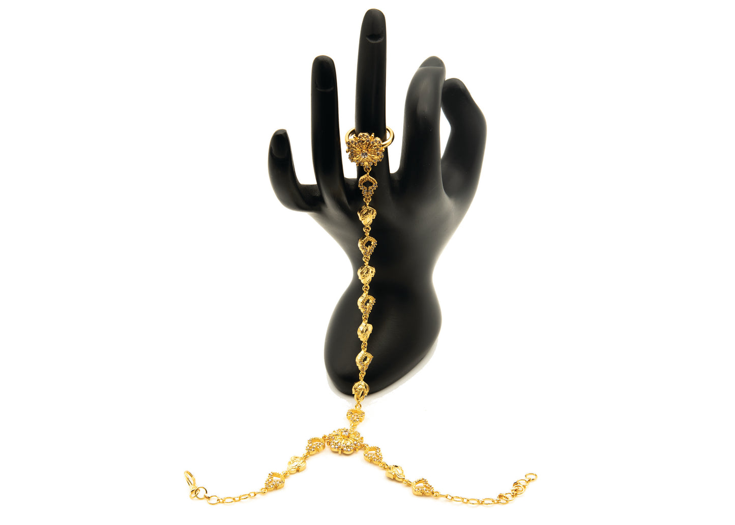 Sanjog Golden Designer Ring Bracelet