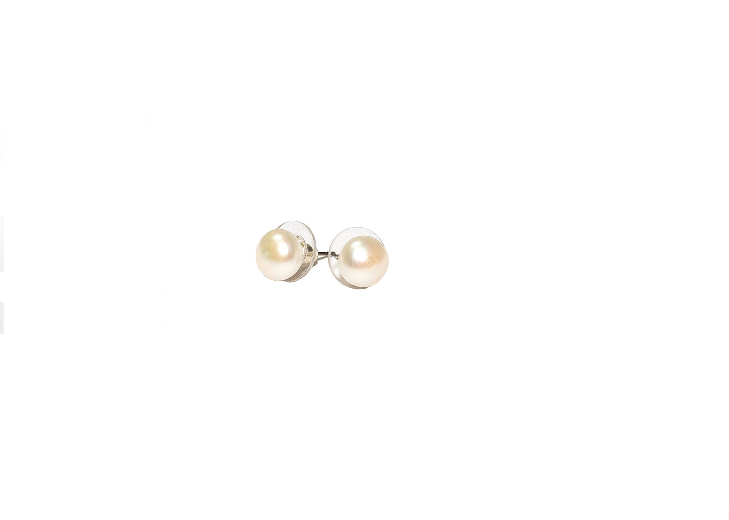 Small Pearl Dot Ear Ring (White)