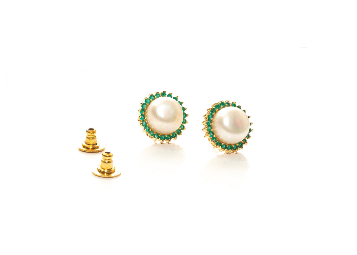 Precious Stone Pearl Earring