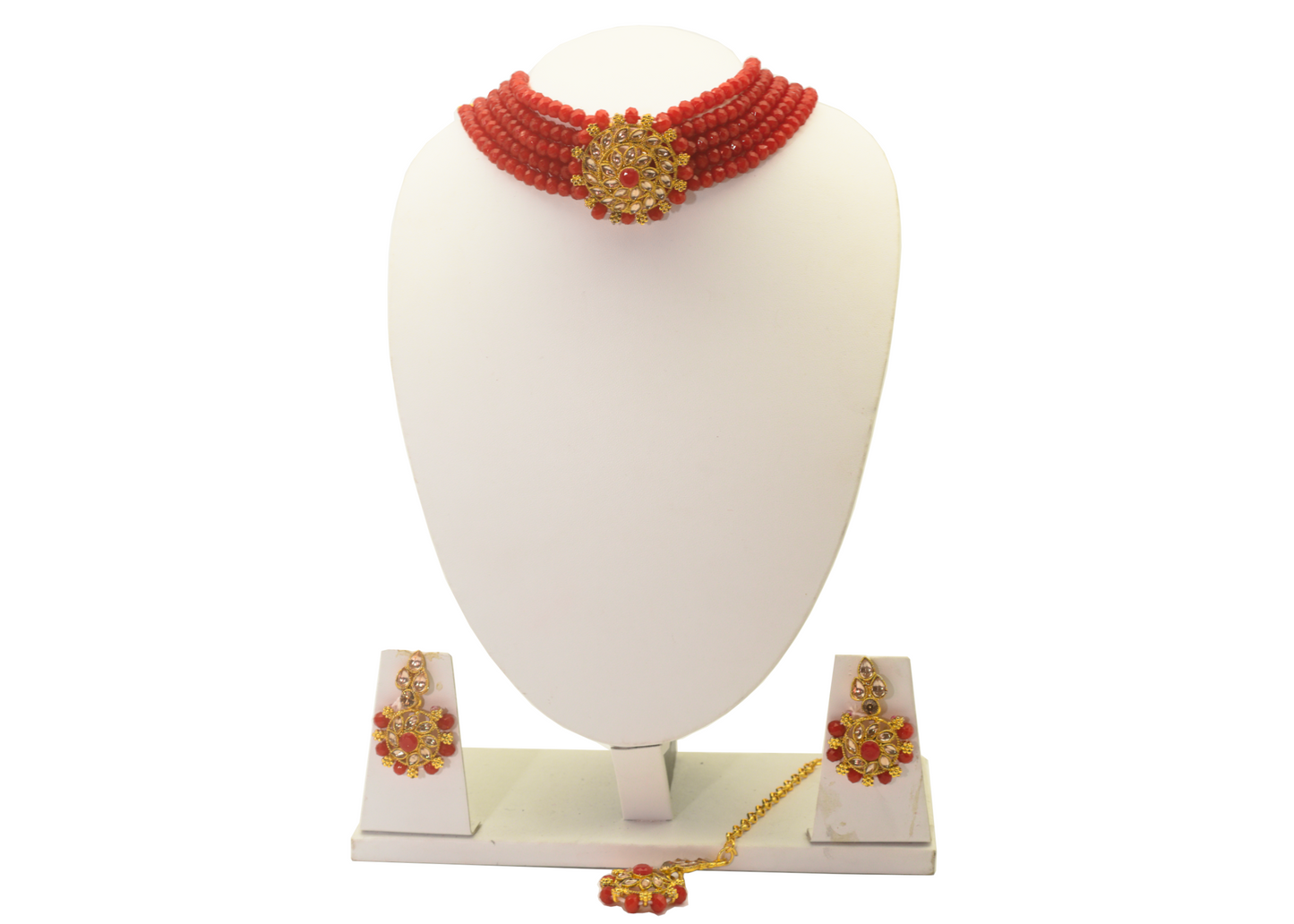 Floral Choker Red