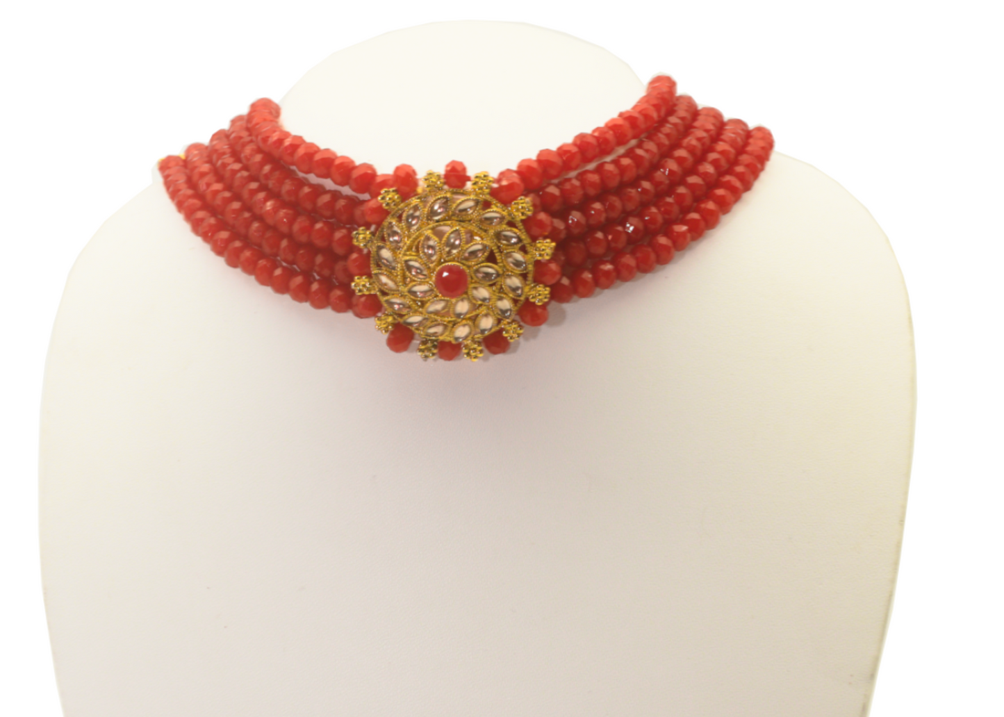 Floral Choker Red