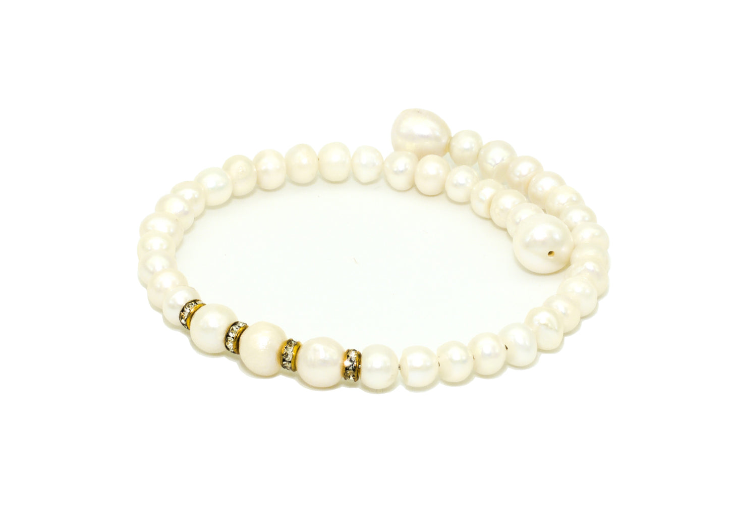 Pearl Bracelet (Gold Glitter)