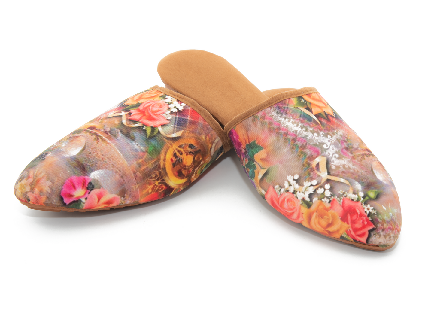 Slipper Red Printed Mojari