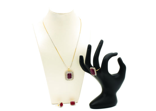 Ruby Pendant set